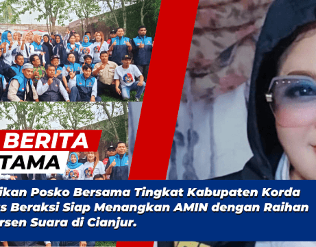 Resmikan Posko Bersama Tingkat Kabupaten Korda Jarnas Beraksi Siap Menangkan AMIN dengan Raihan 70 Persen Suara di Cianjur.